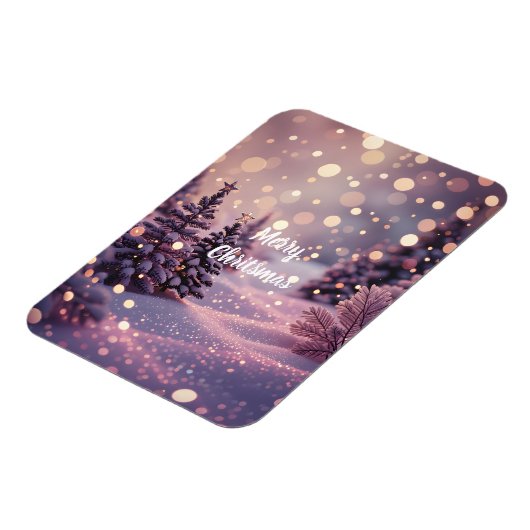 Merry Christmas Magnets -Customizable Text  Magneet (Linkerzijde)