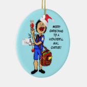 Merry Christmas Mail Carrier Keramisch Ornament (Rechts)