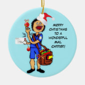 Merry Christmas Mail Carrier Keramisch Ornament (Voorkant)