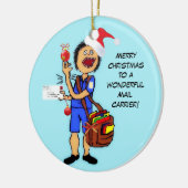 Merry Christmas Mail Carrier Keramisch Ornament (Links)
