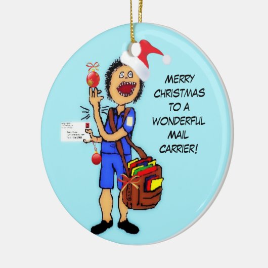 Merry Christmas Mail Carrier Keramisch Ornament (Links)