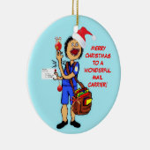 Merry Christmas Mail Carrier Keramisch Ornament (Rechts)