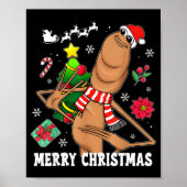 Merry Christmas Marcus The Worm Funny Unhinged Mem Poster (Voorkant)