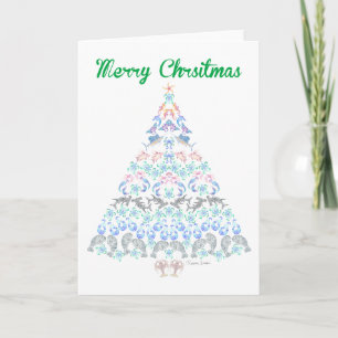 Merry Christmas Marine Tree Feestdagen Kaart