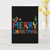 Merry Christmas Master Builder Kids Building Block Kaart (Gele Bloem)