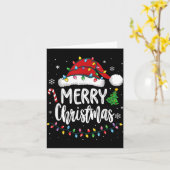 Merry Christmas Matching Family Lights Xmas Men Wo Kaart (Gele Bloem)