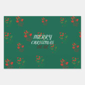 Merry Christmas Matte Pink Inpakpapier Vel (Voorkant 2)