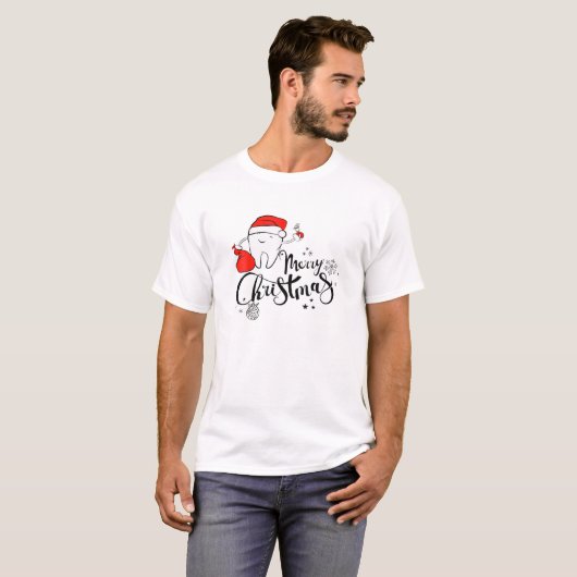 Merry Christmas May All Your Teeth Be White Dental T-shirt (Voorkant volledig)