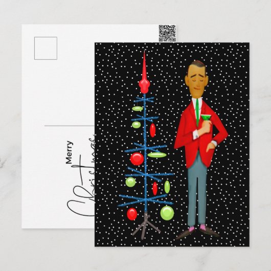 MERRY CHRISTMAS | MCM-kerstboom Briefkaart (Voorkant / Achterkant)