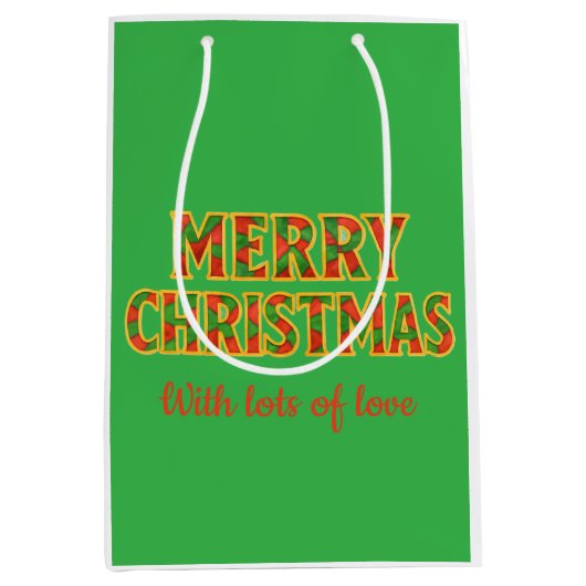 Merry Christmas Medium Cadeauzakje (Voorkant)