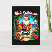Merry Christmas Mele Kalikimaka Trocal Hawaiian Sa Kaart (Voorkant)