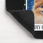 Merry Christmas Meranian Santa Hat Xmas Dog Lights Muismat (Hoek)