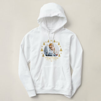 Merry Christmas Merry As A Mother White Gold Photo Hoodie