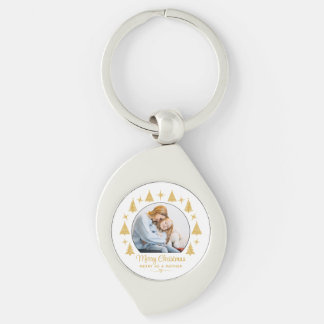 Merry Christmas Merry As A Mother White Gold Photo Sleutelhanger