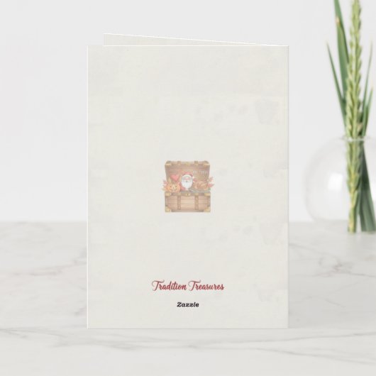 Merry Christmas Merry Stockings Card Cozy Hanging  Kaart (Achterkant)