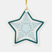Merry Christmas Message Star Keramisch Ornament (Achterkant)