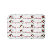 **MERRY CHRISTMAS** MET SANTA HAT BADMAT (Voorkant)