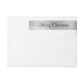 Merry Christmas Metallic Zilver Zwart (Achterkant)