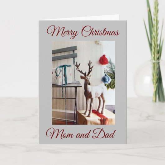 MERRY CHRISTMAS **MIJN OUDERS** FEESTDAGEN KAART (Voorkant)