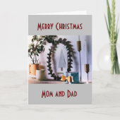 MERRY CHRISTMAS **MIJN OUDERS** FEESTDAGEN KAART (Voorkant)