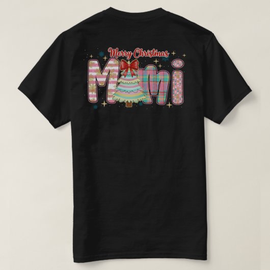 Merry Christmas Mimi T-shirt (Design achterkant)