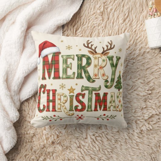 Merry Christmas minimal chic Kussen (Deken)