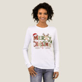Merry Christmas minimal chic Tri-Blend Shirt (Voorkant)