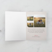 Merry Christmas Minimal Typography Photo Folded  Feestdagen Kaart (Binnen)