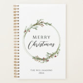Merry Christmas Minimalist Wreath Planner (Voorkant)