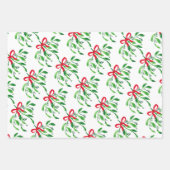 MERRY CHRISTMAS Mistletoe Feestelijke Kus Me Vakan Inpakpapier Vel (Voorkant 3)