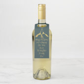 Merry Christmas Mistletoe Green Bottle Hanger Labe (Op fles)