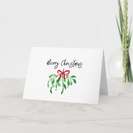 MERRY CHRISTMAS Mistletoe HAPPY NEW YEAR Feestelij Kaart