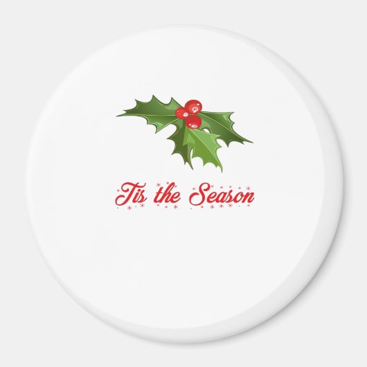 Merry Christmas Mistletoe Magneet (Voorkant)