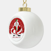 Merry Christmas Mistletoe Santa Ball Ornament (Rechts)