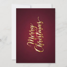  "Merry Christmas" mit goldglänzender Schrift Kaart