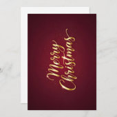 "Merry Christmas" mit goldglänzender Schrift Kaart (Voorkant / Achterkant)