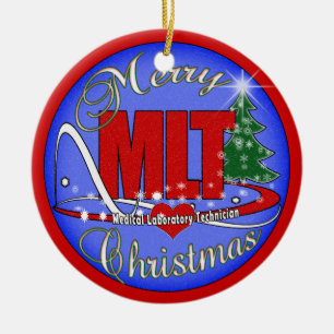 MERRY CHRISTMAS MLT ORNAMENT MEDICAL LAB TECH