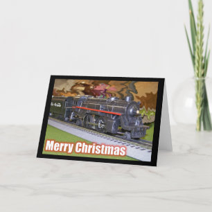Merry Christmas Model Train Card Feestdagen Kaart