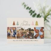 Merry Christmas Modern 3 PhotoCollage vakantie Kaa (Staand voorkant)