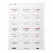 Merry Christmas Modern Chic Typography Snowflakes Etiket (Full Sheet)