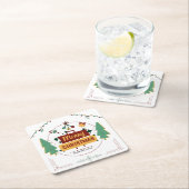 Merry Christmas Modern Minimalist Style Coaster Kartonnen Onderzetters (Insitu)