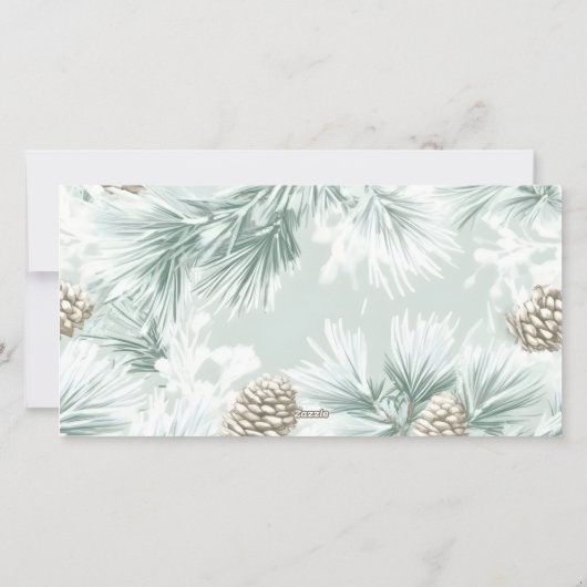 Merry Christmas Modern Pineneedle 3 Photo Collage  Feestdagenkaart (Achterkant)