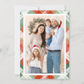 Merry Christmas Modern Red Green Feestdagenkaart (Achterkant)