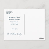 Merry Christmas Modern Script Briefkaart (Achterkant)
