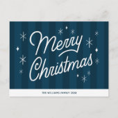 Merry Christmas Modern Script Briefkaart (Voorkant)