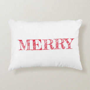 MERRY Christmas Modern Text Holiday Fun Accent Kussen