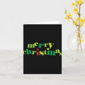 Merry Christmas Modern Tygraphy T Shirt Kaart (Gele Bloem)