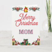 Merry Christmas MOM Folded Greeting Card Kaart (Voorkant)