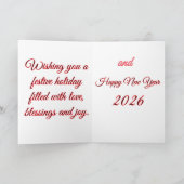 Merry Christmas MOM Folded Greeting Card Kaart (Binnen)