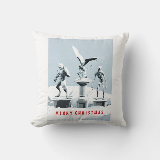 Merry Christmas. Monster ice sculptures Kussen (Voorkant)